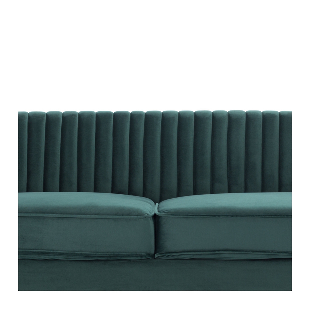 Madison 3 Seater Sofa - Dark Green Velvet image 5